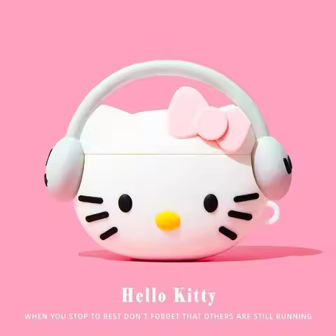For Airpods1 2 3 4 Pro Pro 2 Pro 3 Hello Kitty Kuromi Melody Listen To Music Shockproof Silicone Ear