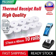 Thermal Paper Roll 57mm x 40mm 58mm x 40mm (10 Rolls) Card Terminal Topup SRS 57x40 57mmx40mm