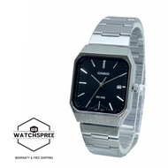 [Watchspree] Casio Men's Analog Square Dial Stainless Steel Band Watch MTPB185D-1A MTP-B185D-1A