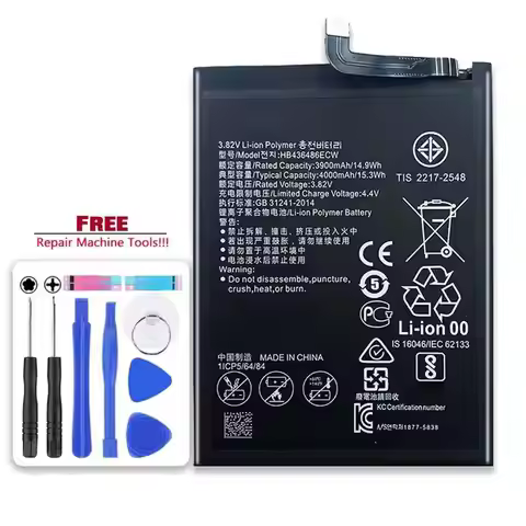 Battery For Huawei Mate (10 P20) Pro 20X For Honor 8X Max Note 10 View 20 4000mAh-5000mAh HB436486EC
