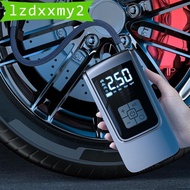 [Lzdxxmy2] Air Tire Inflator Tire Pump Fast Inflation Compact Portable Power Bank Electric Pressure Gauge for Bicycles Car