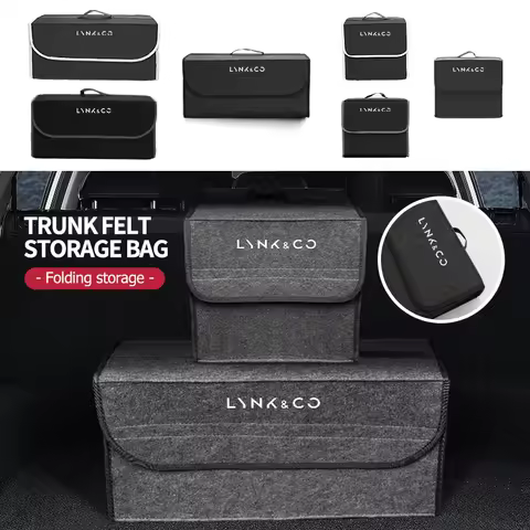 Felt Car Trunk Storage Box Organizer Foldable Stowing Tidying Container Bag For LYNK&CO 01 02 Hatchb