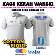 Souvenirs Yes Wangki Collar T-Shirt Wangki Work T-ShirtPOLO - BRI Bank Pocket - DTF Embroidery Scree