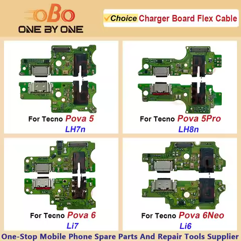 USB Charging Port Board For Tecno Pova 4 5 6 Pro Neo LG7n LH7n LH8n Li6 Li7 Li9 Charger Dock Connect