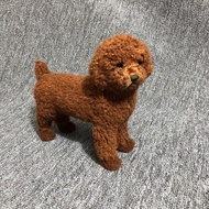 Teddy Dog Figurine Puppy Realistic Fur Mascot Pet Model Dog Year Bichon Frise Animal Lucky 2AAW