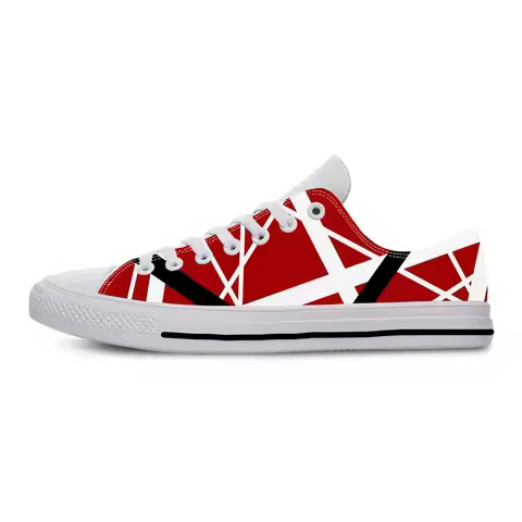 EVH 5150 Stripe Guitar Heavy Metal Rock Music Band Casual Cloth Shoes Low Top Lightweight Breathable