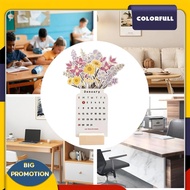 [Colorfull.sg] Desk Calender 2024 2024 Newest Creative Flower Desk Calendar 12 Monthly Calendar