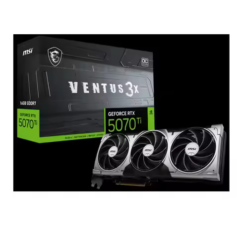 Original New GeForce RTX 5070Ti 16G VENTUS 3X OC For MSI With Box