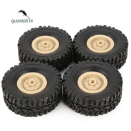 4Pcs Rubber Wheel Rim Tire Tyre for RC 1/16 Climbing Crawler Car WPL B-1/B-24/C-14/C-24/B-16 Truck M