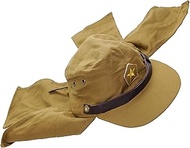 Reproduction WW2 Japanese Soldier Hat with Neck Flap Brown Chin Strap WWII Reproduction