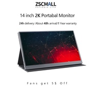 [🔥2K 1440P🔥] ZSCMALL Portable Monitor 15.6 Inch 2K  HDMI Type-C 2560x1440 HDR IPS Screen Dual Speaker Gaming Display For Laptop Phone Xbox PS4 Switch