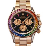 Rolex Daytona Cosmograph 116595RBOW 黑色/粉紅色錶盤二手手錶男式