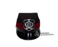 Topi Security Cewe Coklat | Pet Security Wanita Coklat Putih Kuning Hitam