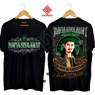 Santrinesia Kaos Mafia Sholawat - Santri Mafia Abah Ali - Baju Mafis Sholawat - Mafia Nusantara T-shirt Tshirt Santri salafy Sholawat Indonesia