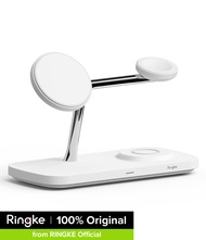 Ringke Qi2.2 25W Qi2 3 in 1 Wireless MagSafe Compatible Charger Foldable Charging Stand สำหรับ iPhon