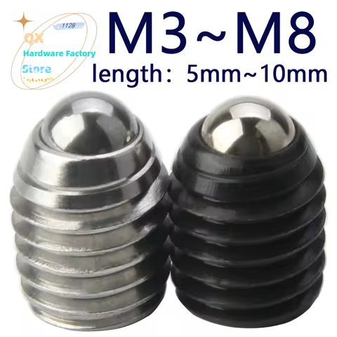 QX414.1 M3/M4/M5/M6/M8 Factory Price Short Ball Head Plunger Internal Hexagonal Positioning Ball Spr