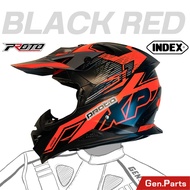 หมวกกันน๊อค วิบาก Proto XP-22 Index มี 7 สี ดำ แดง เขียว ขาว มี 3 Size M L XL หมวกกันน็อค หมวกนิรภัย