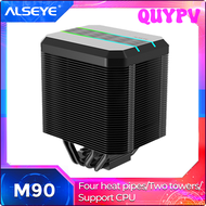 QUYPV ALSEYE M90พัดลมทำความเย็น CPU PWM 90Mm 4ขาระบายความร้อนรองรับมาเธอร์บอร์ด X99 LGA115x1366 2011 AM2 + AM3 + APITV AM4