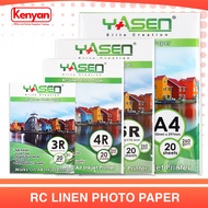 Yasen RC Linen Photo Paper 3R, 4R, 5R, A4 - 260gsm 20sheets/pack Waterproof