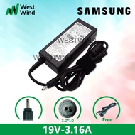 Charger for Samsung Laptop 19V 3.16A 3.0mm x 1.0mm Adapter