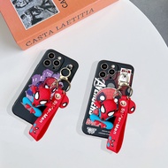 Samsung Galaxy5 2017 J7 Pro J7 Plu J5 Pro Js J7 Max J me ON5 2016 Cute Cartoon Spider-Man Spider Man Phone Case With Keychain and Doll