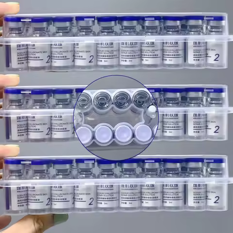 Blue Copper Peptide Lyophilized Powder GHK‑Cu Ampoule Skin Booster Repair Hydrating Moisturizing Ela