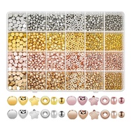 2160 PCS Spacer Beads Set Round Beads Star Beads Beads Plastic for Bracelet Jewelry