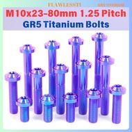 FLAWLESSTI M10x20-70 1.25 Pitch Gr5 Titanium Bolt Swing Arm Exhaust Pipe Bolt Brembo M50 M4.32 M4.34