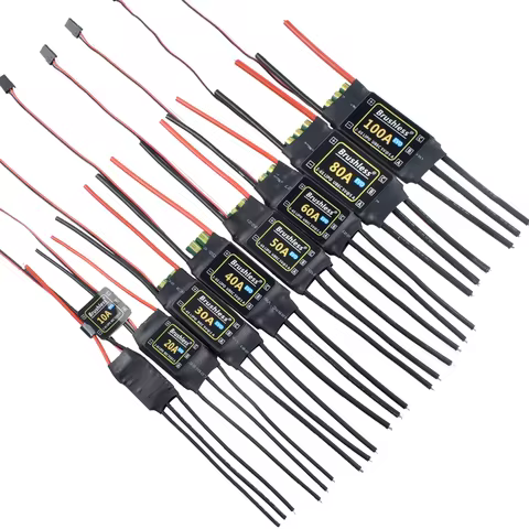 HV Brushless 10A 20A 30A 40A 50A 60A 80A 100A ESC 2-6S Lipo Battery 3A/5V BEC Quadcopter Aircraft Fi