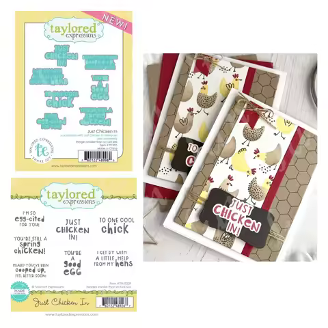 Just Chicken in Metal Cutting Dies Clear Stamps DIY Handmade Embossing Stencil Making Scrapbook Diar