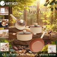 Elmich Mocha Ceramic non-stick pot set EL5243MC04 Size 18,20,24, 16cm pot & Single pot, 16cm pot