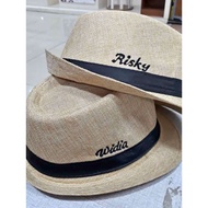 Fedora Anyam Import/Fedora hat EMBROIDERED NAME