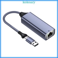 KOK 2 5Gbps Ethernet Converter For Laptop Tablets USB Devices Nerworking Adapter