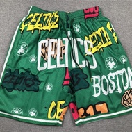 Men Green Basketball Pants Boston Celtics