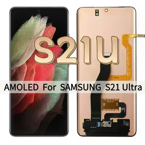 AMOLED S21 Ultra Screen Assembly for Pantalla Samsung Galaxy S21 Ultra G998F G998D G998U G998N Lcd D