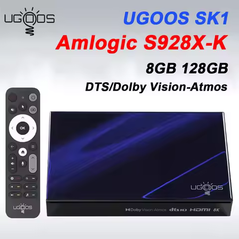 UGOOS SK1 Android 11.0 Smart Tv Box Amlogic S928X-K 12nm 2.0GHZ 8GB 128GB WIFI6 BT5.2 Set Top Box 8K