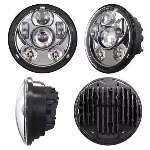 5.75" E24 DOT LED Headlight Headlamp For Harley Softail Breakout Heritage Springer Night Train Custo