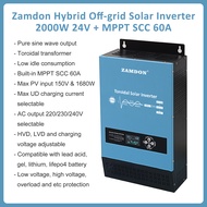 Zamdon Toroidal Hybrid Off-grid Solar Inverter 24V2000W with 60A MPPT SCC