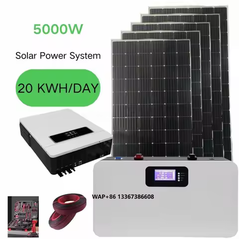 Photovoltaic Solar Energy Power System 3Kw 5Kw 10Kw Hybrid Complete Solar Panel Kit for Home