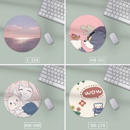 Round Mouse Pad Leather Keyboard Mouse Pads Thickened Small Computer Pads Office Anti-slip Table Pad