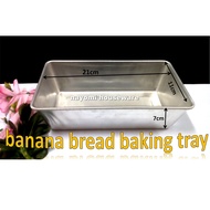 1 Piece Aluminium Rectangle Baking Tray/Loyang Roti L21cm X W11cm x H7cm For Baking Banana Cake/Butt