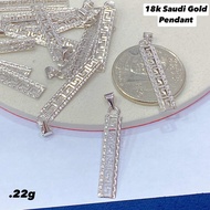 18K Saudi White Gold Pendant
