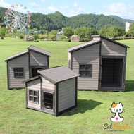 Solid wood outdoor garden sunscreen and rainproof dog house kennel dog cage dog house dog large medium-sized dog villa