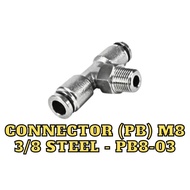 CONNECTOR (PB) M8-3/8 STEEL - PB8-03-STEEL