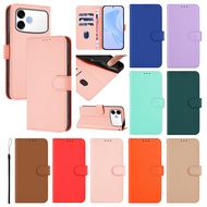Solid Color Wallet Case For OPPO A6C A6S A6K A6X A6 GT A6I A6T Pro Shockproof Kickstand Card Holder 