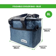 Insulated Foldable Cooler Bag for Food Storage & Frozen Food - 8L/13L