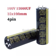 1pcs 100V 15000uf JCCON Black Gold Audio Power Amplifier Filter Capacitor 15000uf100v 2Pin 4Pin 35x1