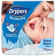 Drypers WeeWee Dry New Born <5kg 64's READYSTOCK