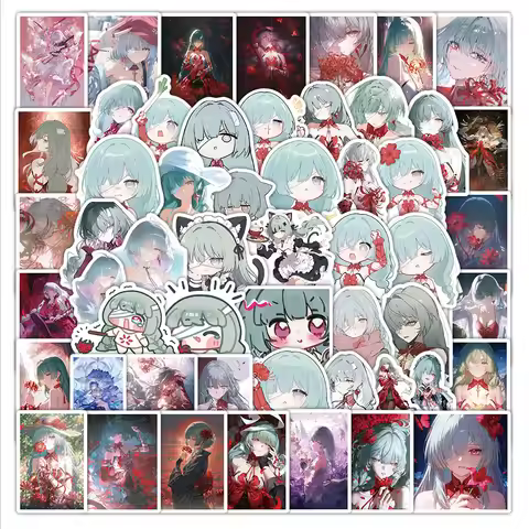 68Pcs Game Wuthering Waves Phrolova Anime Stickers Cute Character Laptop Guitar Bike Notebook Skateb
