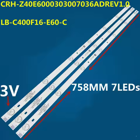 15PCS LED Strip 7Lamps For 40E6000 LB-C400F16-E60-C CRH-Z40E6000303007036ADREV1.0 Dexp F40D7200 H-LE